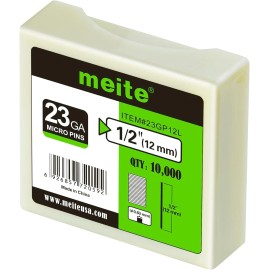 meite 23GA 1/2" Micro Headless Pin Nails Galvanized Pin Nails 10,000-480,000 PCS - 6 Boxes