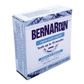 Bernardin Mason Jar Snap Lids - Regular Mouth - 12 Lids 70 MM - Pack of 2 (24 Lids) BPA Free