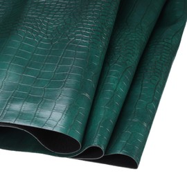 DMiotech Faux Leather Sheet 54 Inch x 36 Inch Alligator Blackish Green Crocodile Pattern PU Leather Roll for Handmade DIY Craft Projects