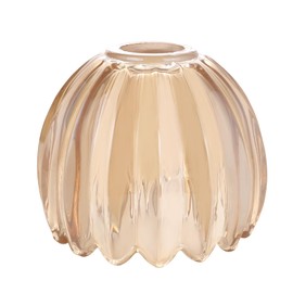 Shenmoyl Tulip Lamp Shades Replacement, 1.65" Fitter Opening Amber Glass Sconce Shade Heavy and Thick for Wall Sconces Pendant Lights Ceiling Lights Chandelier,1 Pack