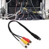 4 Pin S-Video to 3 RCA AV Female Cable for