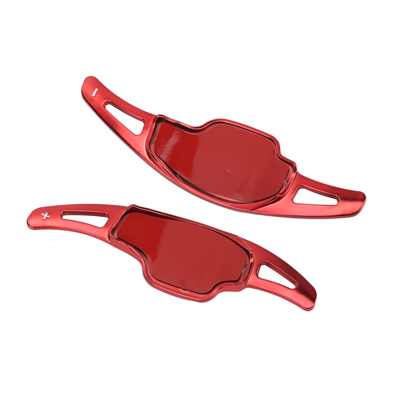 2pcs Steering Wheel Shift Paddle Extension Red ABS Replacement for