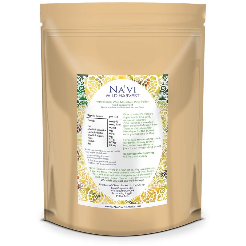 Na'vi Organics Wild Mountain Pine Pollen - Wild harvested Prepared