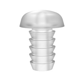 200 Pack Rok Hardware Press in Soft Plastic Door Bumper, Transparent Press-Fit Glass Table Top Soft Stem Bumpers Anti Collision Anti Slip Pads, Fits 5mm (3/16") Holes, Clear, SCB10