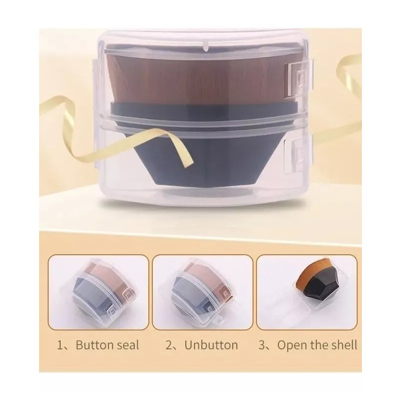 Factorinx Kit 2 Brochas De Maquillaje Alta Densidad, Estuche De