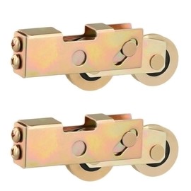 Sliding Door Tandem Roller Assembly, HONSNKS 2 Pack 1-1/4 Inch Sliding Glass Door Rollers Replacement Steel Ball Wheel Bearing for Sliding Glass Door Screen Door Gate Window