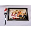 NEW 2pc CERAMIC WAITER SERVERS DAY'S OF WINE AND ROSES