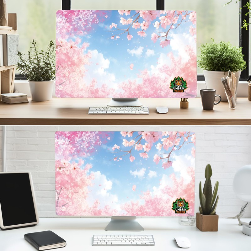 Umbrotiger 32-inch monitor dust cover, elastic polyester sunshade, 31" 32"