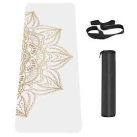 Knsbk Non Slip Yoga Mat TPE Workout Mat for Men Women, Thick Workout Mat with Carrying Strap, Fitness Mats for Exercise, Yoga, Fitness, Pilates, Floor Workouts (72" x 24" x 6mm)