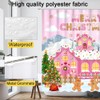 Fitumiw Christmas Gingerbread House Shower Curtain 72" x 72" Merry