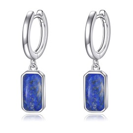 Lapis lazuli Earrings Sterling Silver Lapis Drop Earrings Dangle Leverback Earrings Blue Jewellery Birthday Gifts for Women