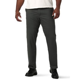 Lee Men's Big & Tall Extreme Motion Flat Front Regular Straight Pant Charcoal 48W x 29L