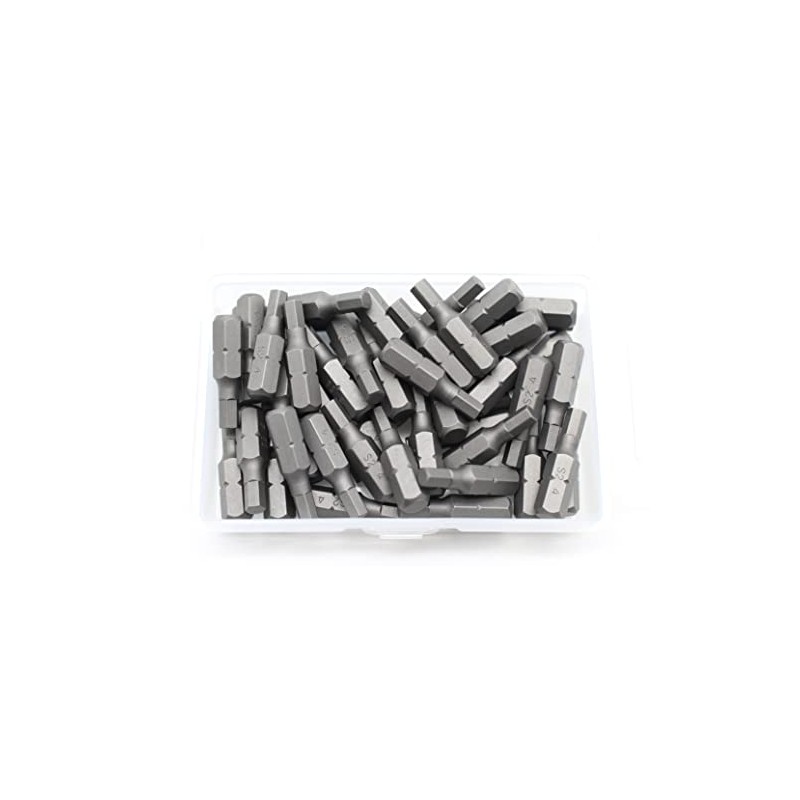 TEMO 50 pc H-4 Hex 4mm (5/32 Inch) Impact Ready