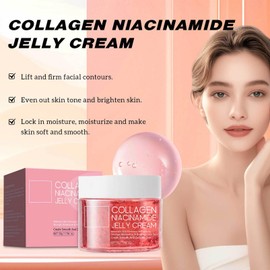 Collagen Jelly Face Cream - Collagen Face Cream with Niacinamide & Hydrolyzed Collagen - Face Cream for Women - Face Moisturiser Revitalise Dull Skin & Deep Hydrating - Day & Night Cream for Women