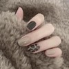 Unismula Nail Tips Black Two-tone Leopard Skin Simple Short Tip U210 2pcs, Leopard Pattern / 유니스뮬라 네일팁 블랙 투톤 호피 심플 숏팁 U210 2개, 호피무늬
