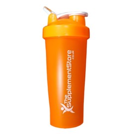 The Supplement Store Protein Shaker Cup - BPA Free, 600ml Protein Shaker Bottle with Wire Blending Ball, Durable & Sustainable Shaker for Protein Shakes, Dishwasher Safe, Secure Flip Top Lid (Orange)