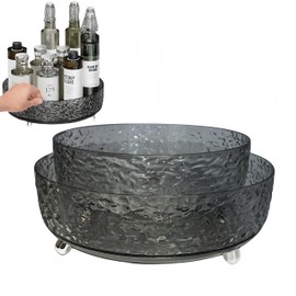 2Pcs Premium Lazy Susan Organizer,9&11in Turntable Organizer for Bathroom, Kitchen, Vanity, Countertop, Table Top, Cabinet, and Frige, Perfume, Skin Care, Makeup, Spice Organizer, 360° Rotating