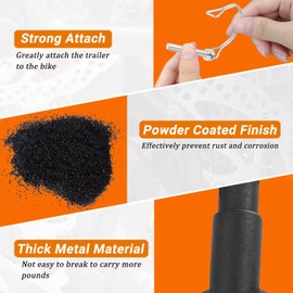 AICARS Bike Trailer Hitch with Adapter Accessories Upgrade Thicker Bike Trailer Coupler Connector for Children Trailers, Pet Trailers, and Cargo Trailers- Pack of 2