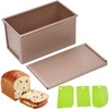 Spmarkt Pullman Loaf Pan with Lid, 1Pound Dough Capacity Rectangular