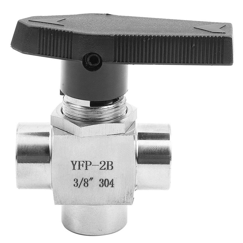 3 Way Ball Valve Stainless Steel Female BSPP Flow Control