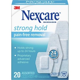 SM Nexcare Strong Hold Pain Free Removal Bandages, Assorted, 20ct