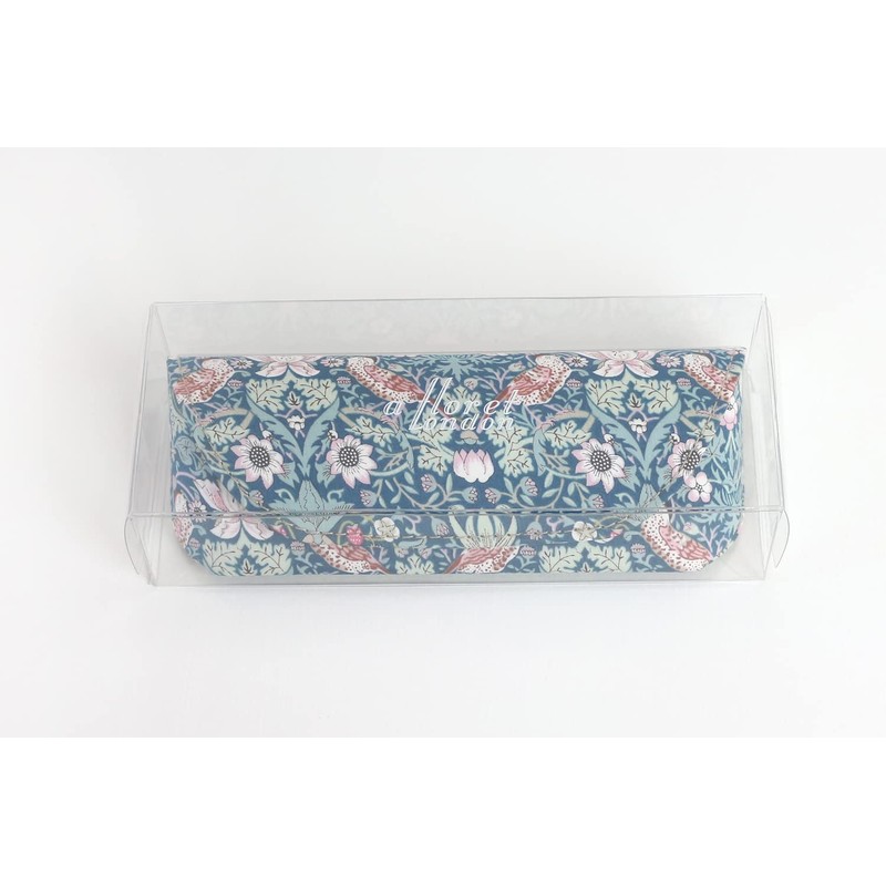 DDintex FLORET LONDON Glasses Case 02 Strawberry Thief Green 16×6×3.5cm