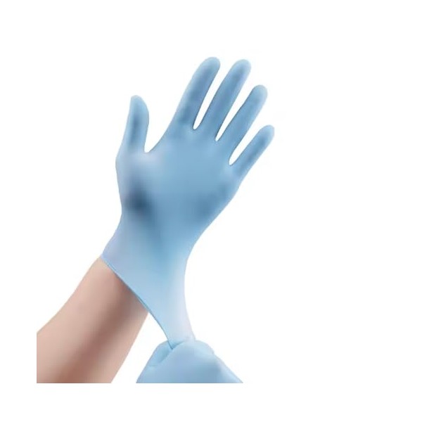 Gedikum Nitrile Disposable Gloves, Powder-Free, Latex-Free, 10 Pairs/Box, Blue Nitrile