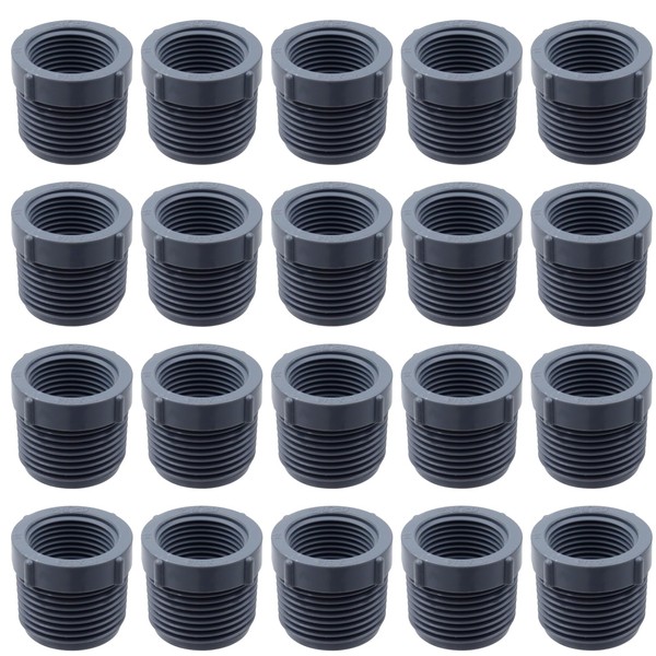 Semetall PVC Pipe Fitting 1" Male Thread to 3/4" Female