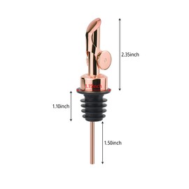 MEETSWEET Olive oil dispenser spout, pour spouts，304stainless steel automatic opening and closing spout, leak-proof, for olive oil, vinegar, wine and other liquid bottles (304gold)