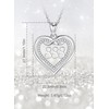 CELESTIA Sterling Silver Heart Necklace for Women with Angel Number