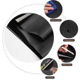 Reusable Blackout Window Film Tint Room Darken Silk Privacy Static Cling Glass Vinyl Insulation Door Cover 100% Light Blocking No Glue for Day Sleep,Baby Nap Security 17.5 Inch x 6.5 Feet