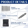 Screw Remover,6pcs Stripped Screw Remover,Damaged Screw Extractor Set Speed Steel,Easy