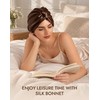 22 Momme 100% Mulberry Silk Bonnet for Sleeping Women, Coffee