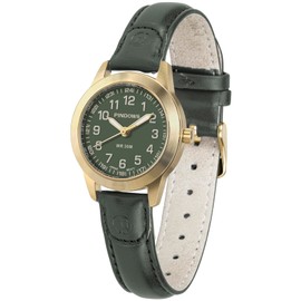PINDOWS Women's Watch, Elegant Analog Quartz Design with Leather Strap, Waterproof Fashion Dress Watch with Luminous Dial for Easy Read, 649N2: Green Gold, Classic Business Dress Watch