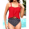 Daci Red and Dot Women 2 Piece Tankini Swimsuits -