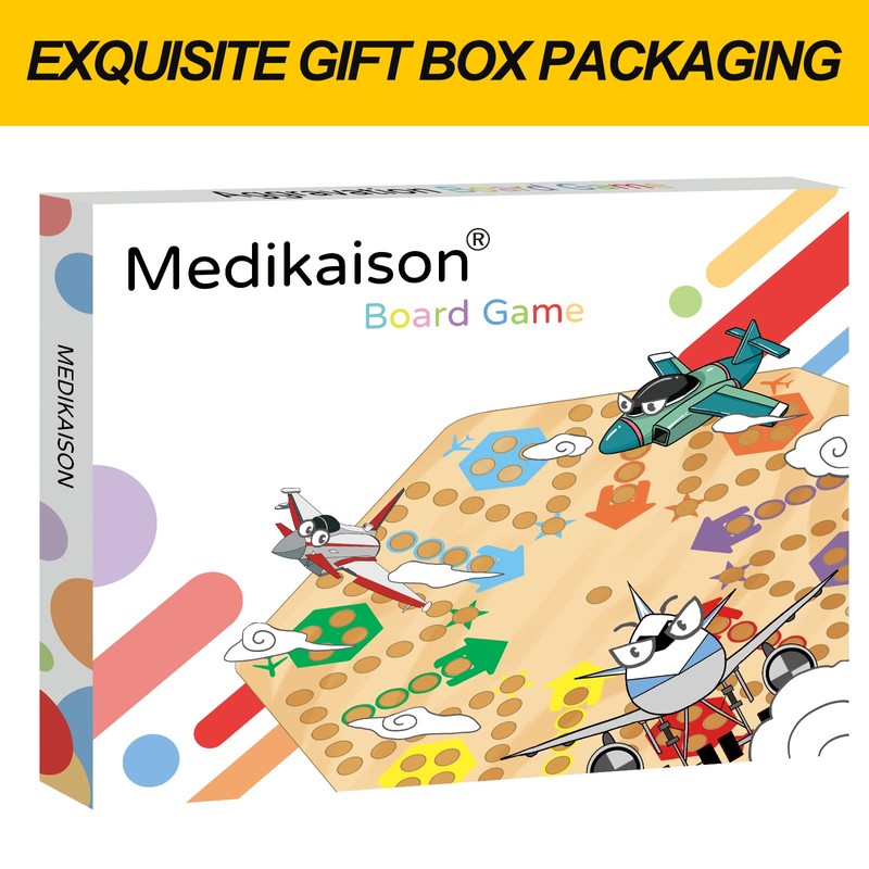 Medikaison Original Marble Game Wahoo Board Game Double Sided Painted