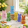 OLANRUN Easter Decorations for Home, 6 Pcs Wooden Bunny Table