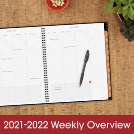 Academic Planner 2021-2022, AT-A-GLANCE Weekly & Monthly Appointment Book & Planner, 8-3/4" x 11", Large, for School, Teacher, Student, Plan.Write.Remember., Black (70595705)