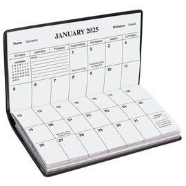 2 Year Planner Calendar Refill - Pocket Sized Calendar Insert - Ideal for Purses, Briefcases, or Backpacks – 6 ¾ inches x 3 5/8 inches
