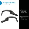 TRQ TRQ Front Inner Fender Liner Set Compatible with 2012-2015