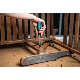 wolfcraft Hand Screwdriver with Bit Socket, Long I 8725000 I For deep-lying screw connections