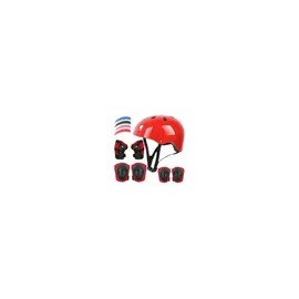 7pzas Kit De Proteccion Rodilla Codo Mano Patinaje Para Niño Rojo S