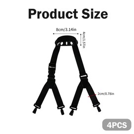 Vierone 4Pcs Hard Hat Chin Straps 20mm Chin Strap for Hard Hat Black Helmet Strap Adjustable Safety Hat Chin Strap Construction Compatible with Most Hard Hats Universal Helmet Chin Straps