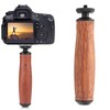 Wooden Camera Handle Grip, Top and Bottom Universal 1/4Inch Screws