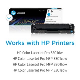 HP HP 218X Cyan High-Yield Toner Cartridge | Works with Color Laserjet Pro 3201, MFP 3301 Series | W2181X