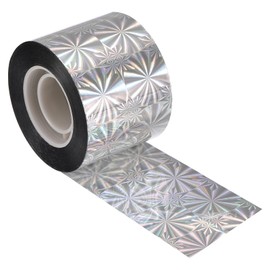sourcing map Bird Scare Tape,262 ft x 2 in PET Reflective Tape Ribbon Tape Laser Flower Double Sided Repelling Ribbon Keep Away Bird for Bird Control Device Garden Farm Home,1 Roll