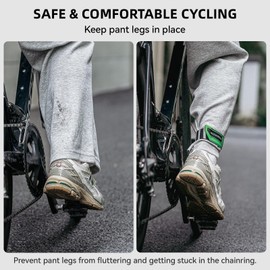 ROCKBROS Bicycle Ankle Leg Strap Cycling Trousers Strap Reflective Wrist Ankle Bind Bands for Jogging Running Gear