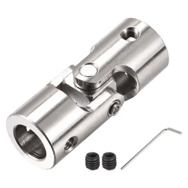 sourcing map Swivel Universal Joint Shaft Coupling 12 mm to 12 mm Internal Diameter L52 x D20 with Screws and Wrench for RC Model