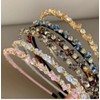 Bead Crystal Cubic 5-Color Headband Pink/ONE