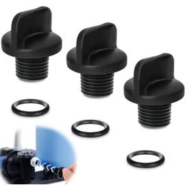 IONPSHG 3Pcs R0446000 Drain Plug with 3 O-Rings, Heavy Duty Pool Pump Pipe Gasket & Spa Heater Drain Replacement Parts, Compatible with Zodiac Jandy Filter Pumps & Polaris